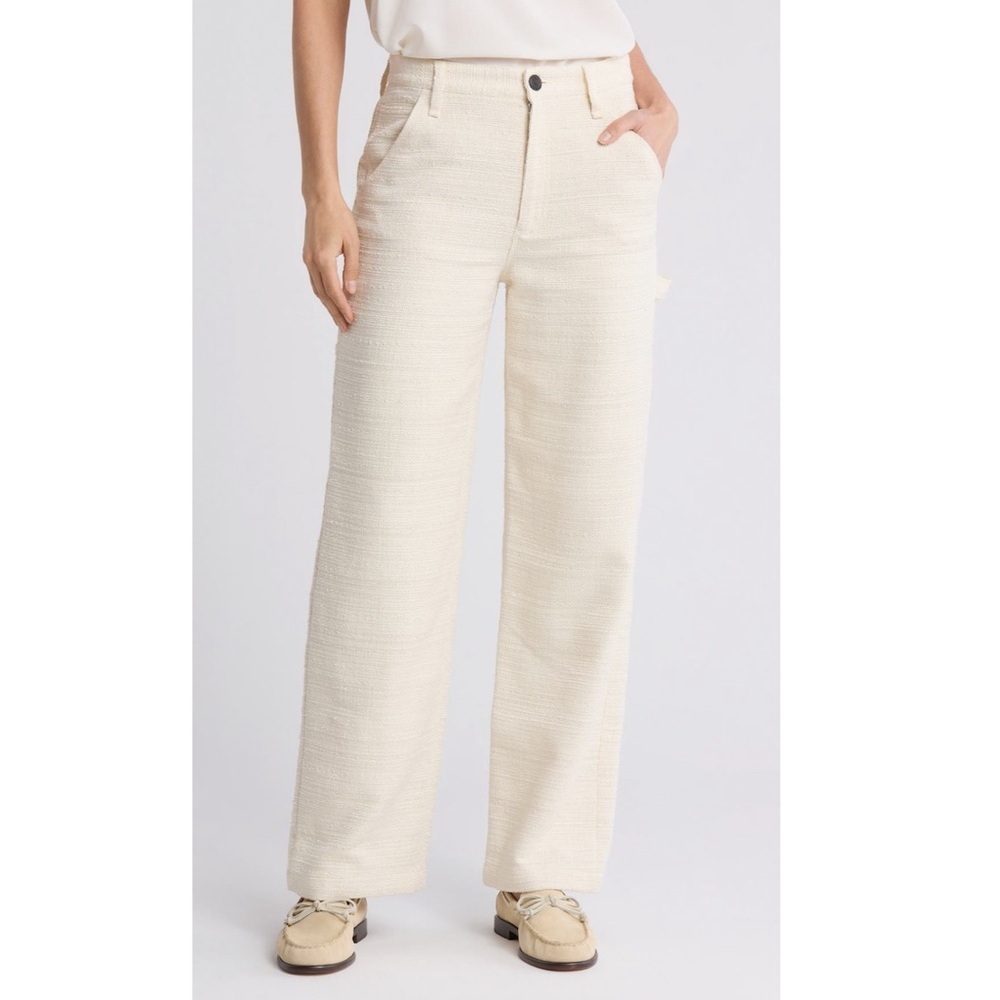 Rag & Bone Amaya Carpenter Pants in Ivory. - Picture 1 of 7